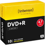 Intenso DVD+R 4.7GB 10pcs Slimcase