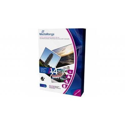 Hartie Foto MediaRange DinA4 inkjet paper Dual-side matte-coated 200g, 50 sh