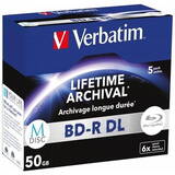 VERBATIM 43846 MDISC BD-R DL 6X 50GB JC 5 buc