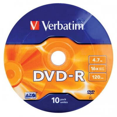 DVD-R 16x, 4.7GB, 10buc