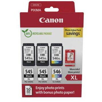 Cartus Imprimanta Canon PG-545 XL x2 / CL-546 XL Photo Value Pack