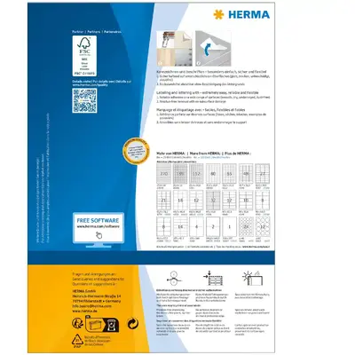 Etichete cu adresa A4 alb 99,1x42,3 mm detasabile. 1200 buc