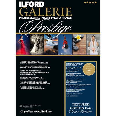 Hartie Foto Ilford Galerie Textured Cotton Rag 310g A2 25 Sheets